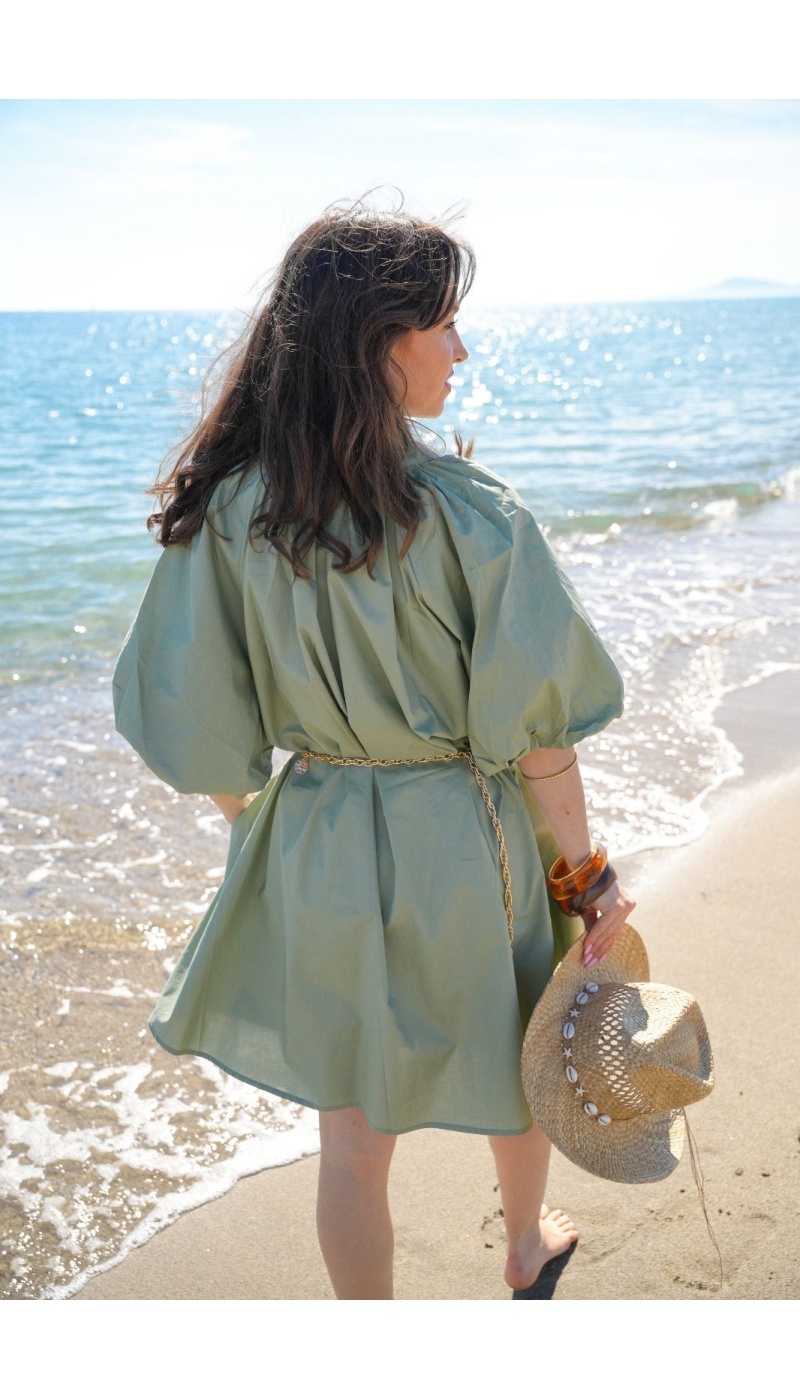 Kaki Robes Femme - Style Chic & Confortable