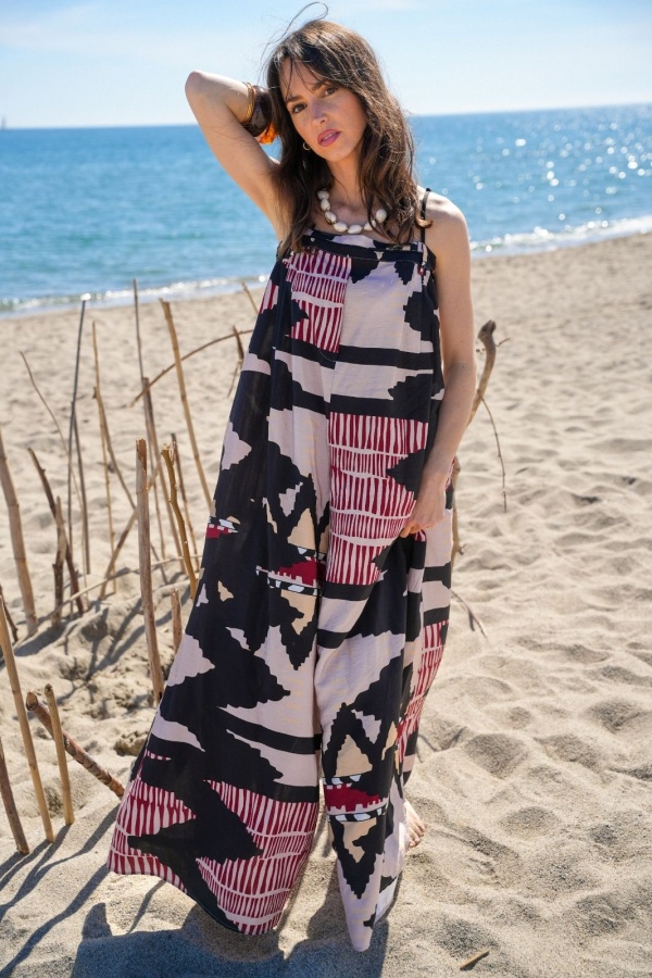 ESMINE Overall mit Bohemian-Print – schickes und elegantes Heimoutfit