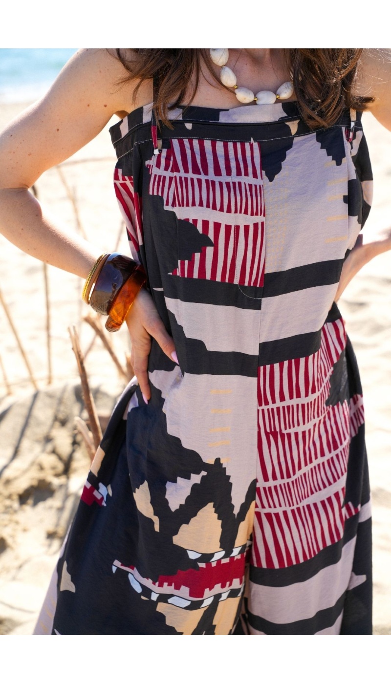 ESMINE Bohemian Printed Jumpsuit - Chic and elegant home outfit