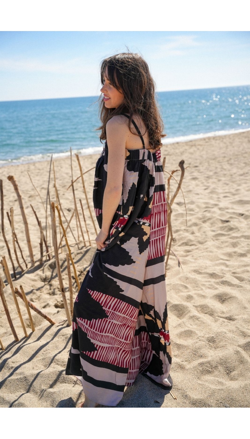 ESMINE Bohemian Printed Jumpsuit - Chic and elegant home outfit