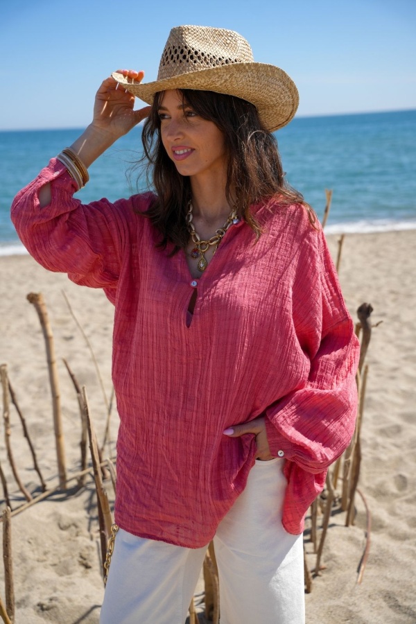 Blusa Fluida WASP Rosa - Eleganza e comfort a casa 2