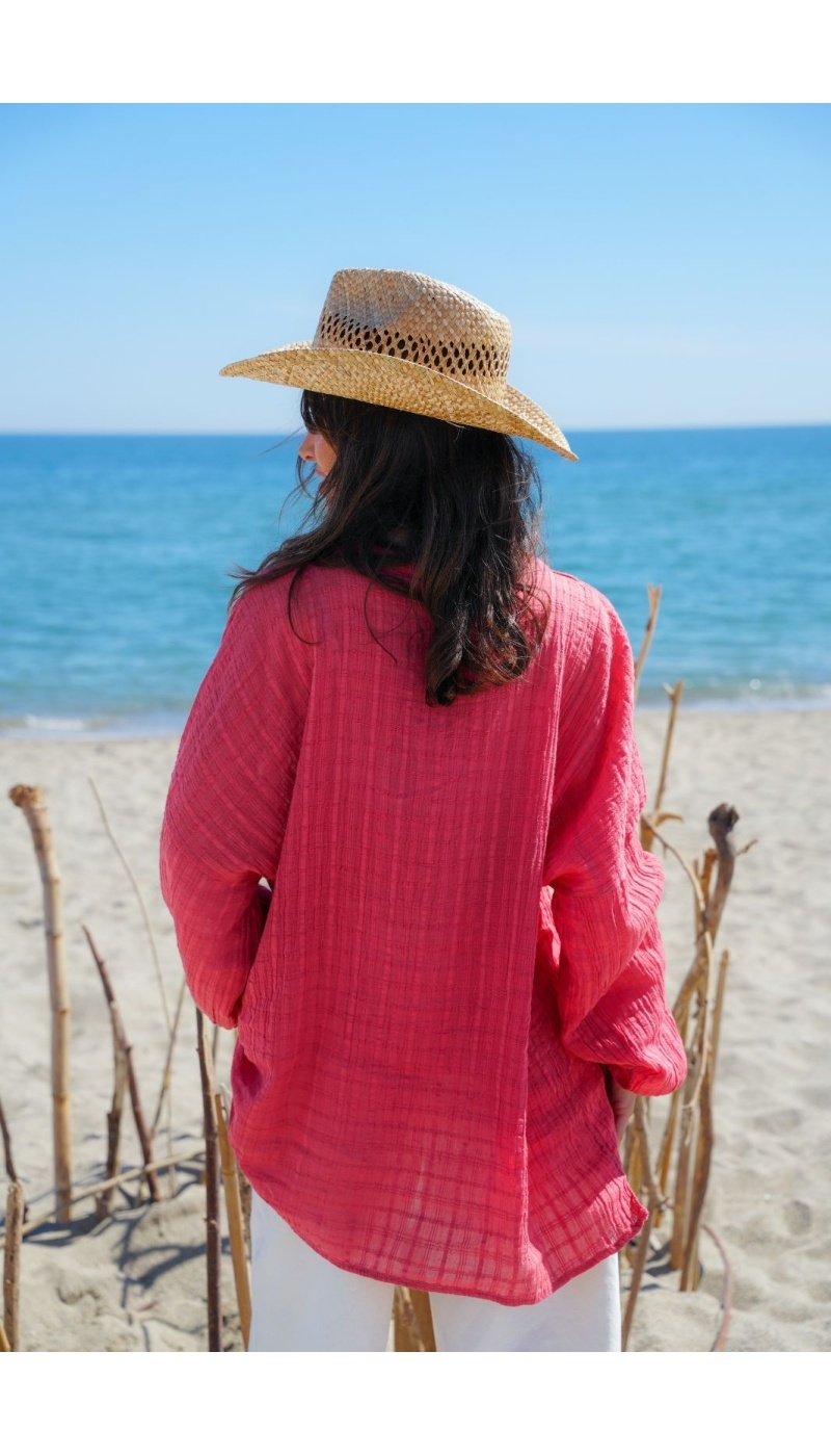 Fluid Pink WASP Blouse - Elegance and Comfort at Home