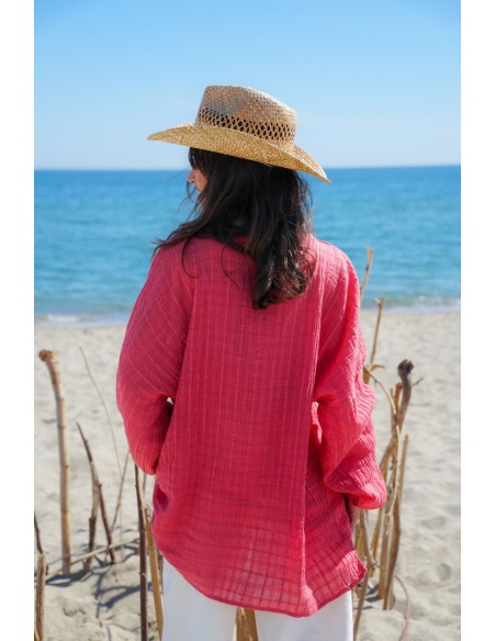 Fluid Pink WASP Blouse - Elegance and Comfort at Home