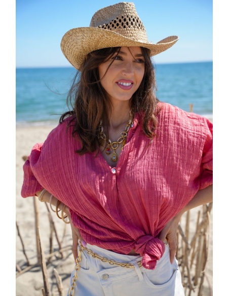 Blusa Fluida WASP Rosa - Eleganza e comfort a casa