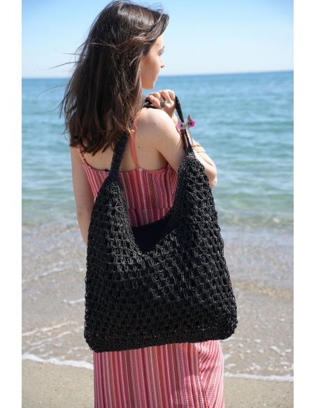 Sac Raphia Noir ANDY