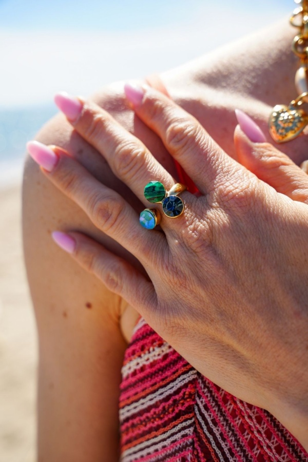 sarl atiwell mochimo ANELLI STRASS BLU