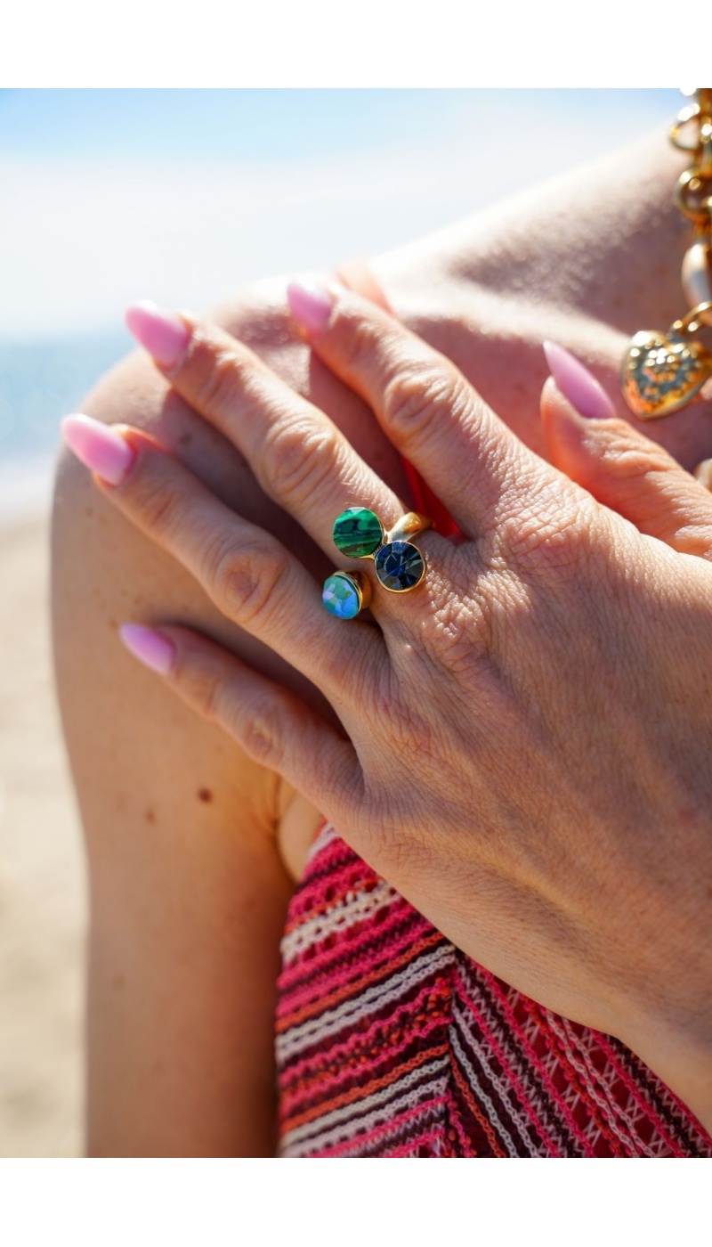 sarl atiwell mochimo ANELLI STRASS BLU