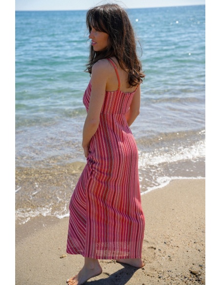 Vestido Coral Macramé VMDEMI - Elegancia y Estilo en Casa