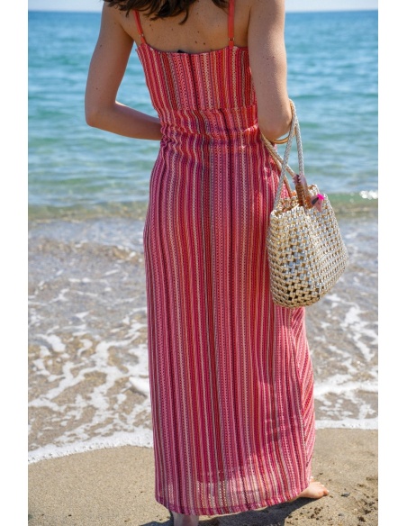 Coral Macramé Dress VMDEMI - Elegance and Style at Home