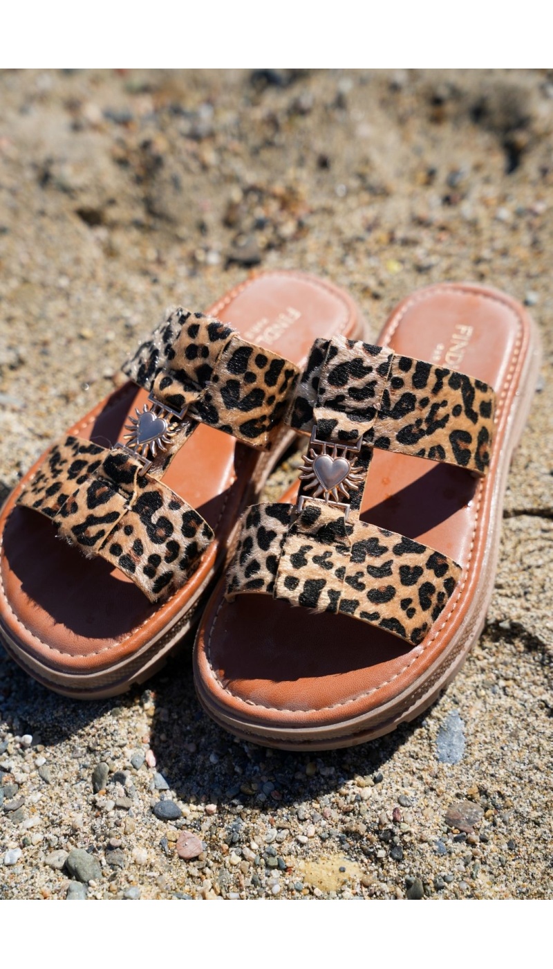 Sandales Coeur Léopard CORACA