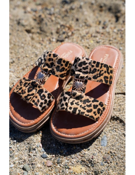 covana HEART LEOPAR WOMEN'S SANDALS