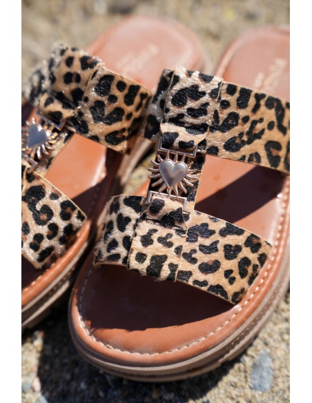 covana HEART LEOPAR DAMEN-SANDALEN