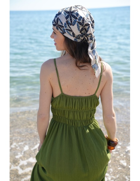 Green Tank Dress ADELE - Elegance and Comfort at Home