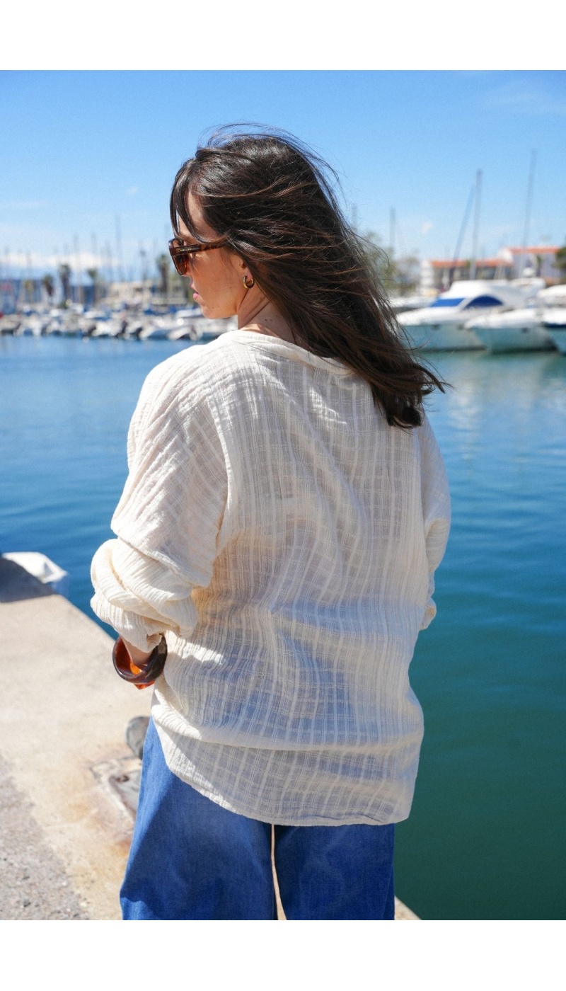 Camicetta WASP fluida ecru - Stile chic e confortevole