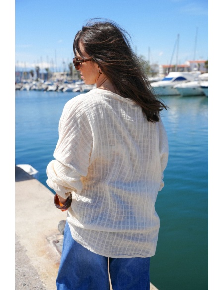 Blouse Fluide Ecru WASP - Style Chic & Confortable