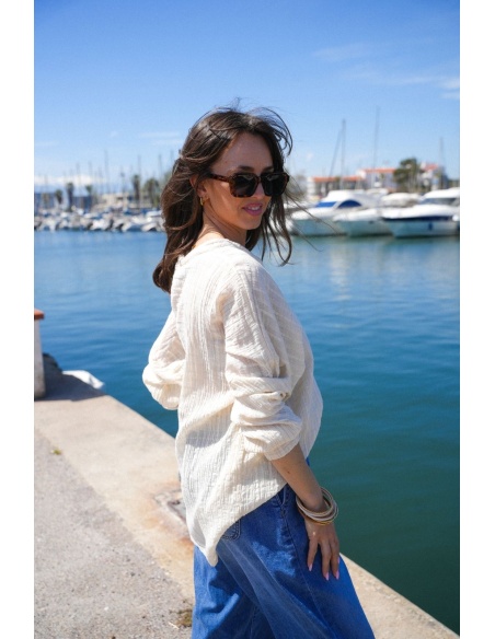 Blouse Fluide Ecru WASP - Style Chic & Confortable