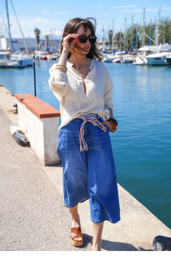 NOS VEMOS DE NUEVO SARL AROMA CINTURÓN AZUL JEANS MUJER