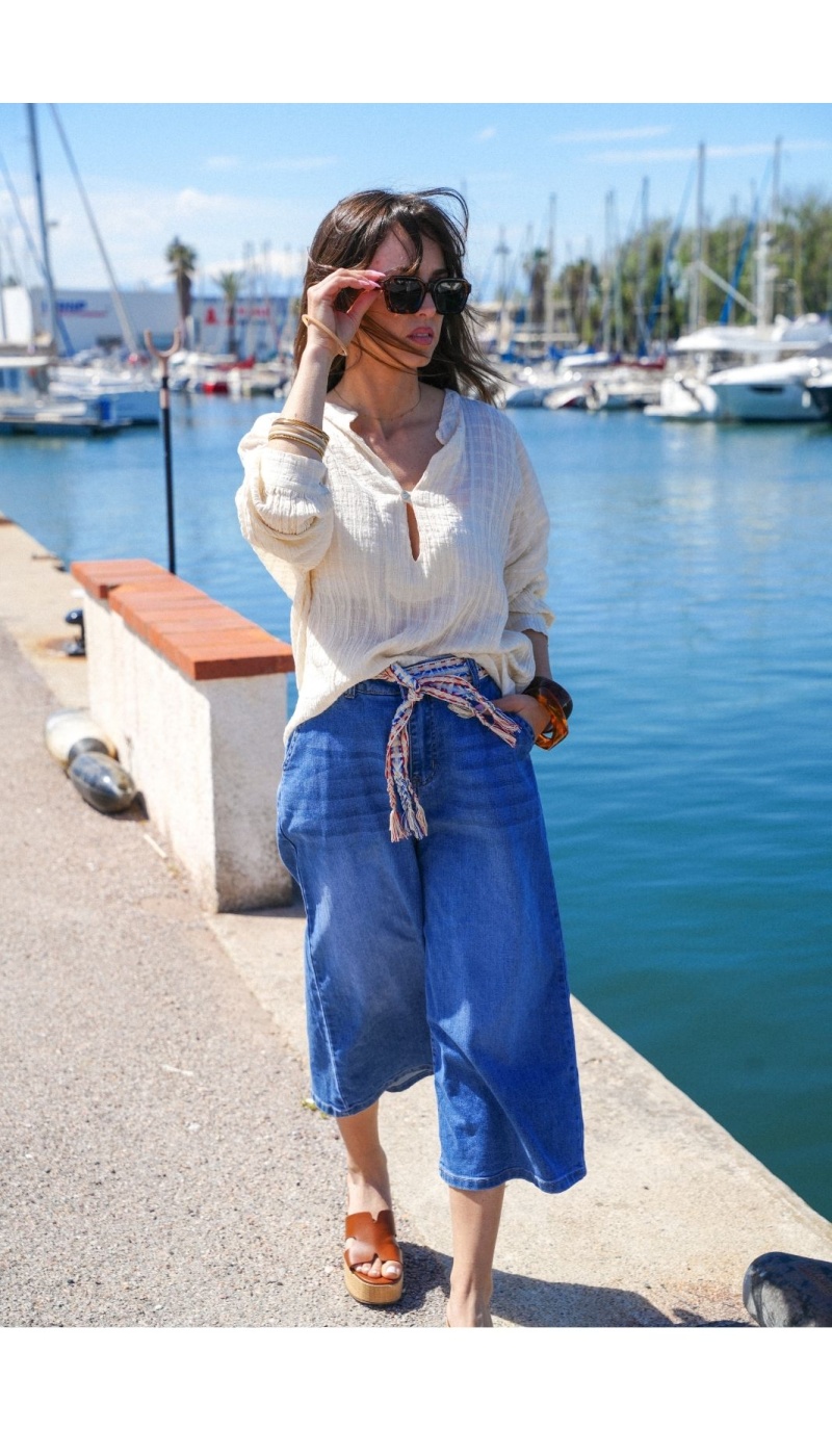 SEE YOU AGAIN SARL AROMA BELT BLUE JEANS WOMEN