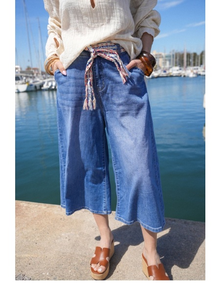 SEE YOU AGAIN SARL AROMA CINTURA BLU JEANS DONNA