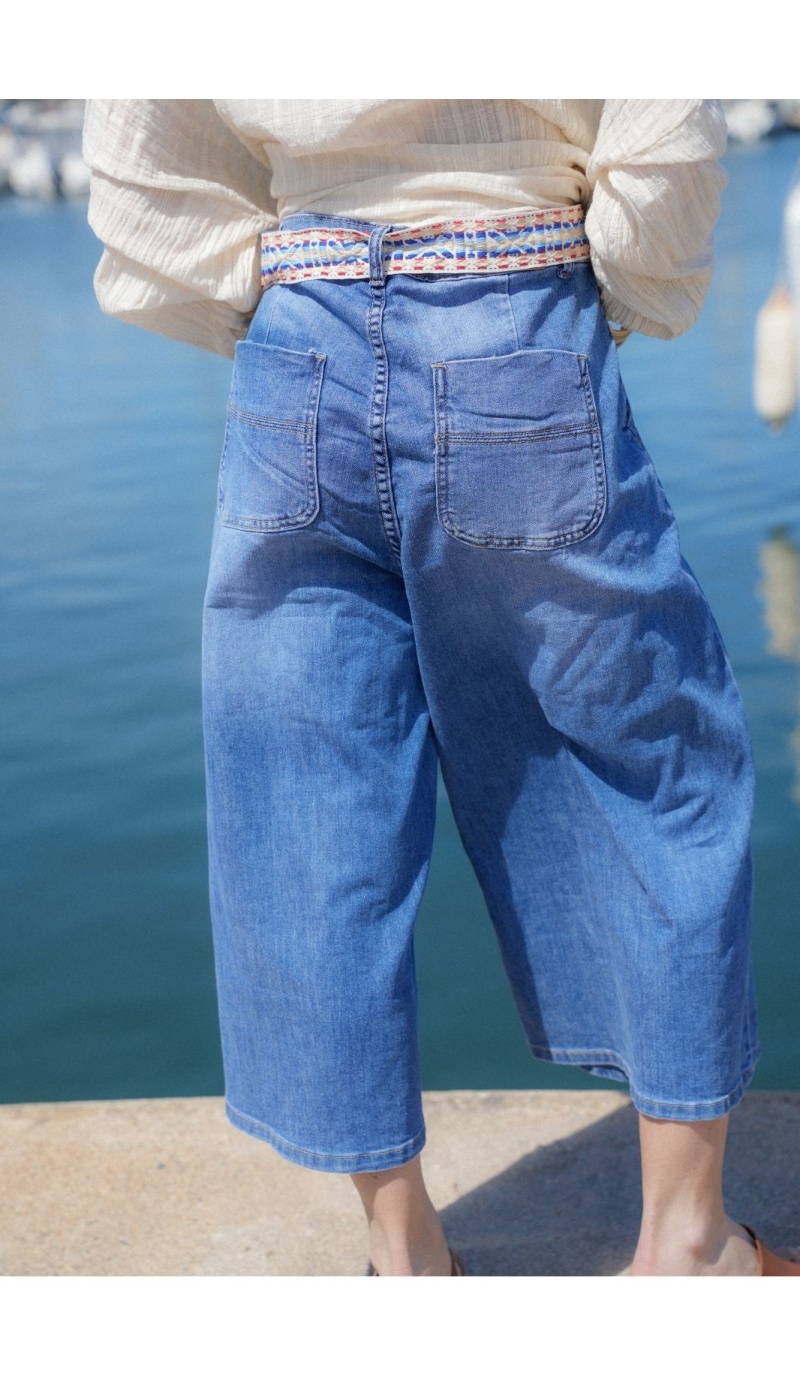 SEE YOU AGAIN SARL AROMA CINTURA BLU JEANS DONNA