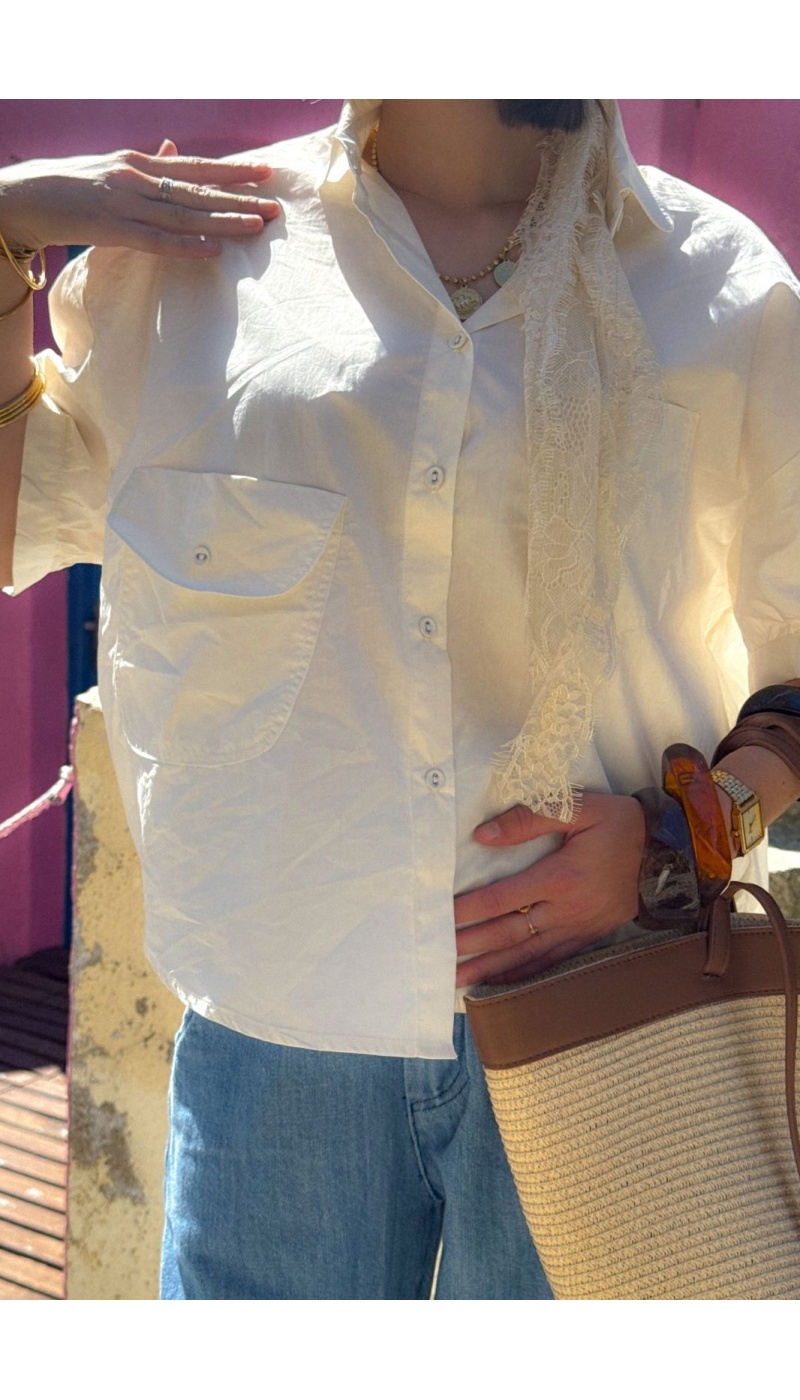 johanna toutoun BLUSA ECRU