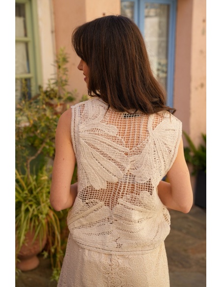 Haut Macrame Ecru ANDY - Chic Home Style Essentials