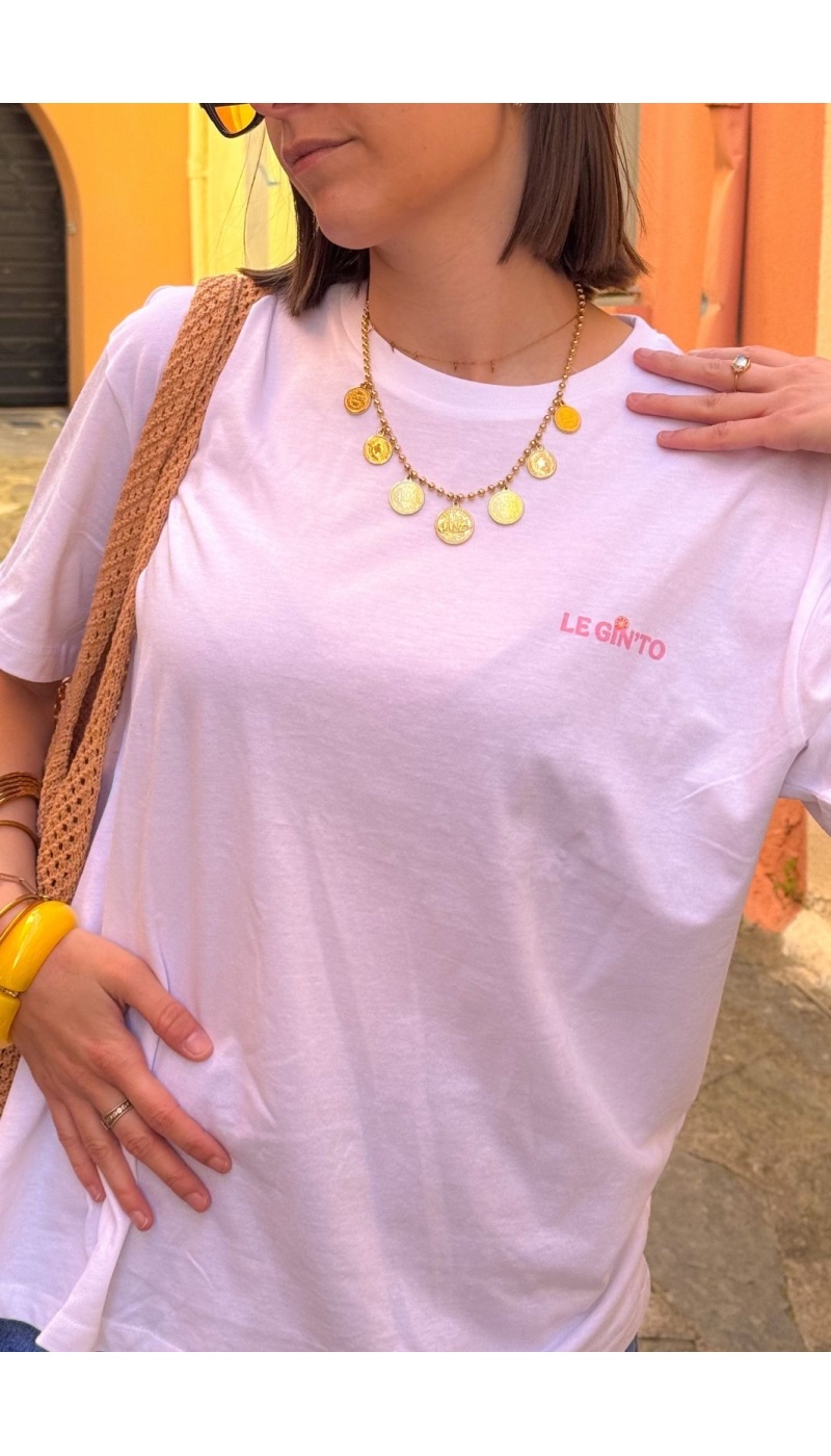 PEZZI BIANCO BRILLANTE T-SHIRT MC