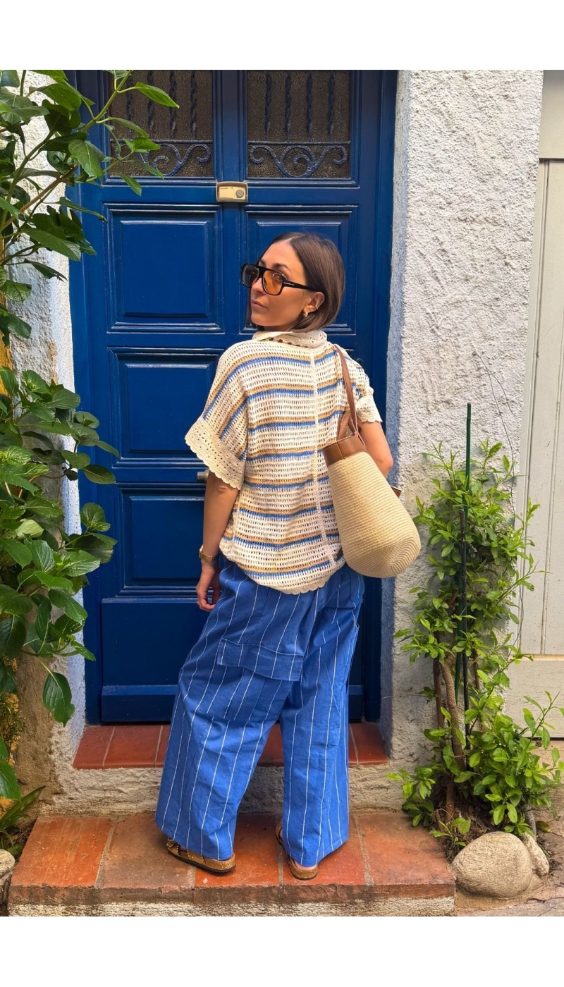 johanna toutoun PANTALONI BLU DA DONNA