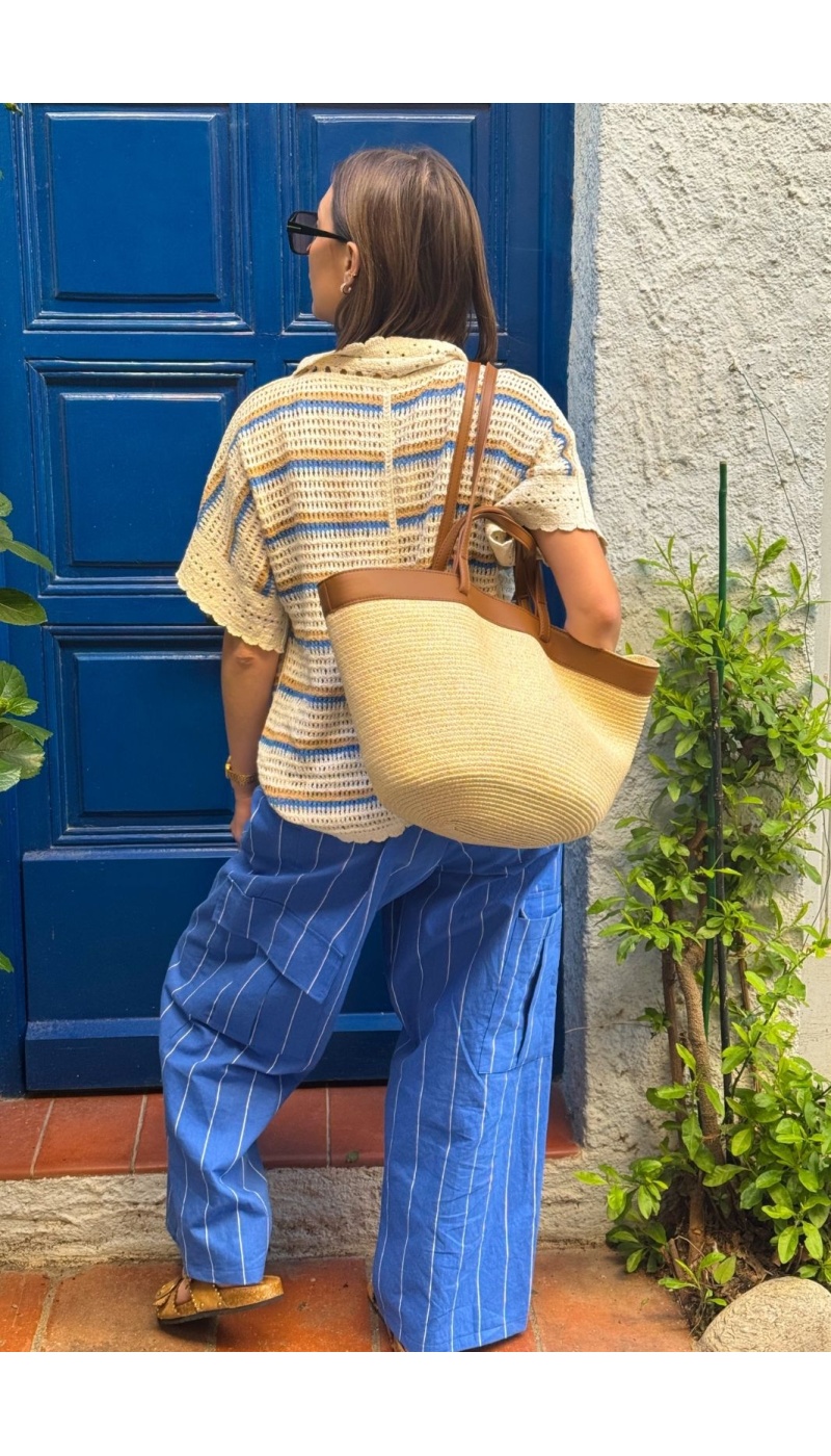 johanna toutoun PANTALÓN MUJER AZUL