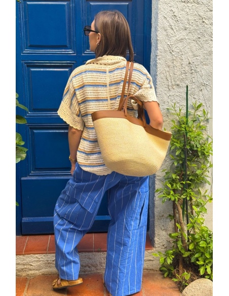 johanna toutoun BLUE WOMEN'S TROUSERS