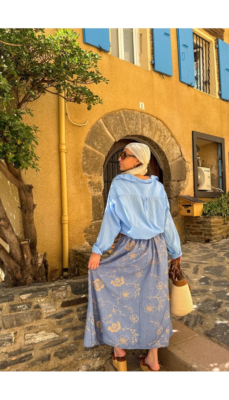 todami EMBROIDERY SKY WOMEN'S SKIRTS