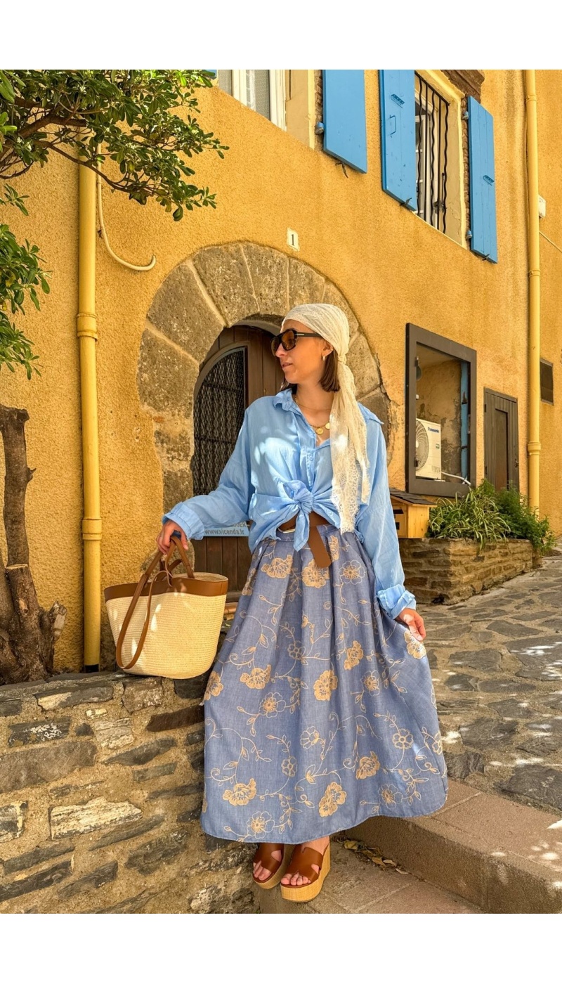 todami EMBROIDERY SKY WOMEN'S SKIRTS