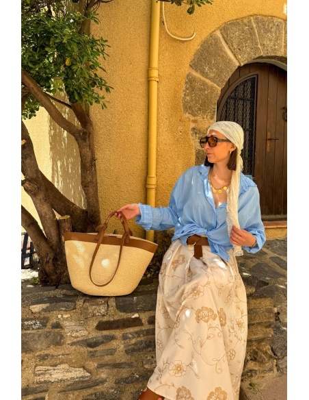 todami EMBROIDERED ECRU WOMEN'S SKIRTS