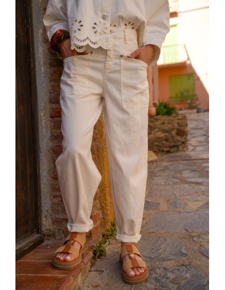 PANTALON FEMME 17 BLANC