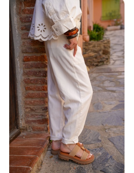 PANTALON FEMME 17 BLANC