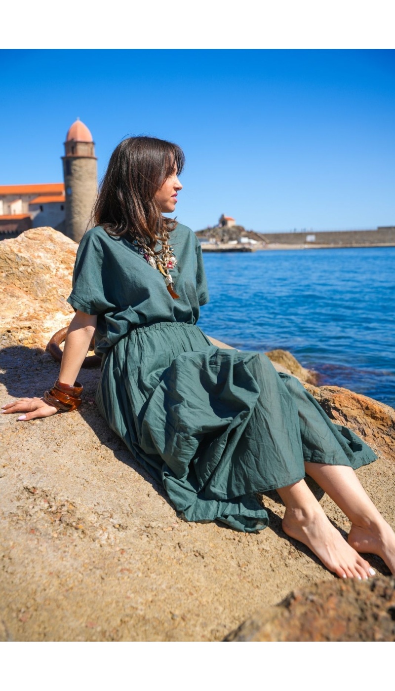 Jupe Longue Sapin AVA - Élégance Naturelle pour Votre Accueil