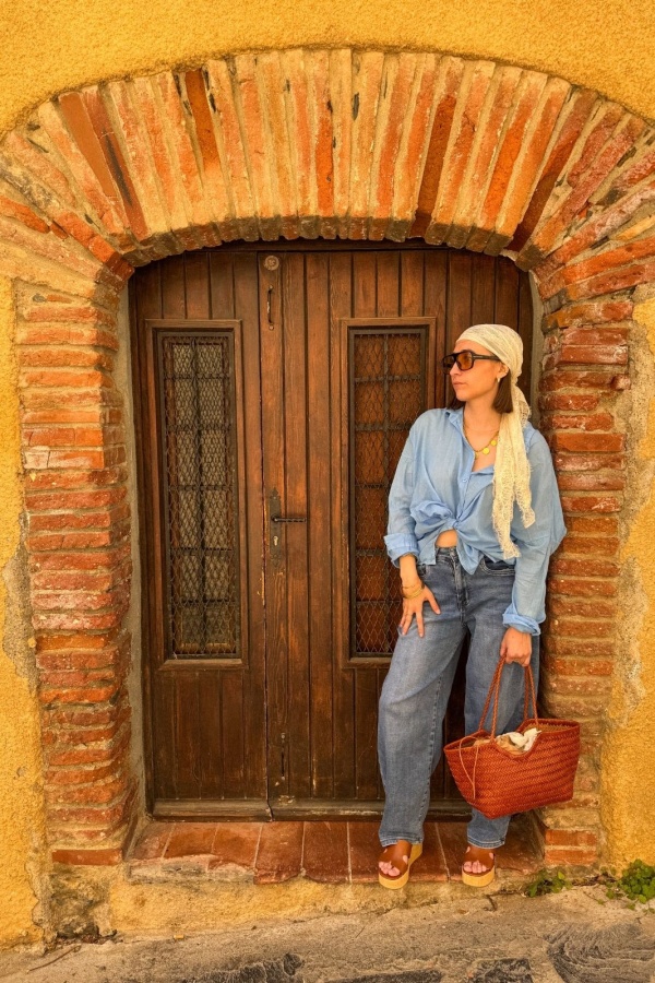 SOPHIA Jeans a botte in denim