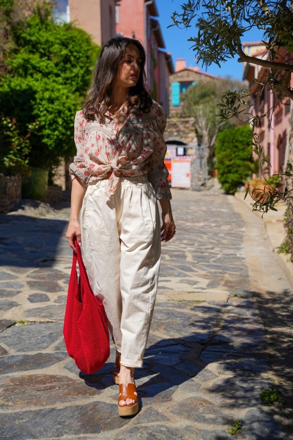 YELLOZ ROSA W DICKE ECRU-DAMENHOSE