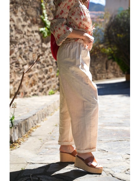 YELLOZ ROSA W DICKE ECRU-DAMENHOSE