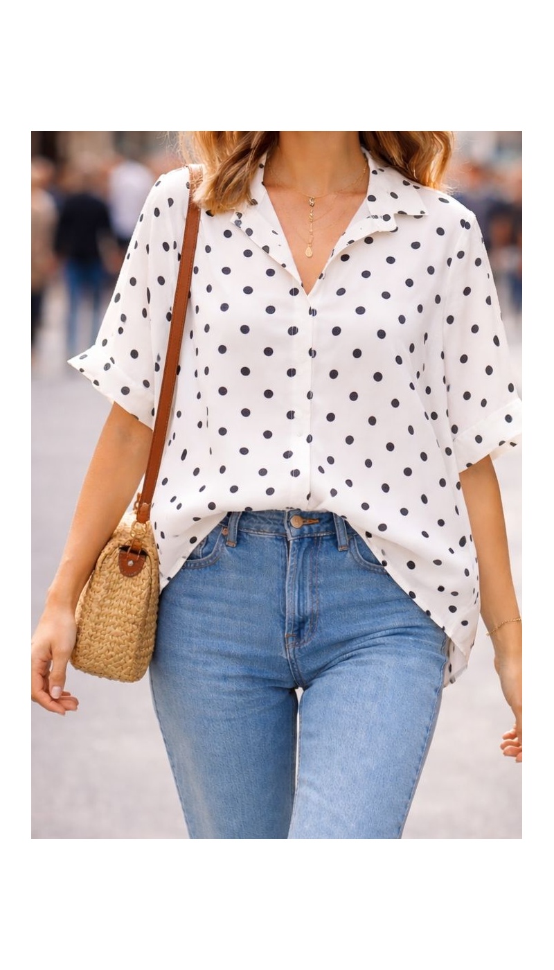 Chemisier Pois Blanc ELSA