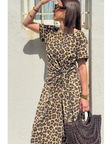 SARL PINKA HABIT ET ME LEOPAR PRINT WOMEN’S DRESSES