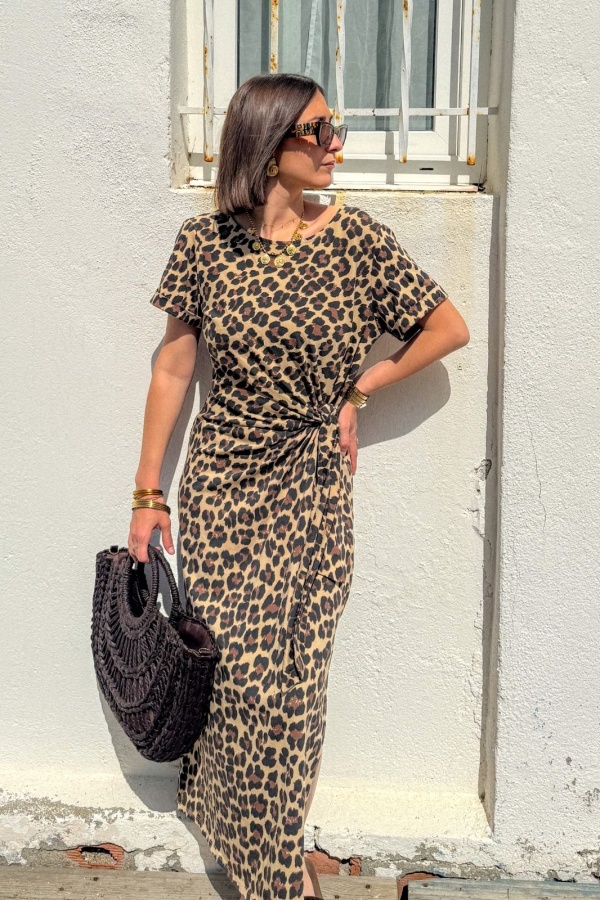 DAMENKLEIDER MIT SARL PINKA HABIT ET ME LEOPAR-PRINT
