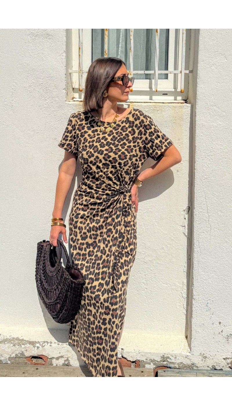 SARL PINKA HABIT ET ME LEOPAR PRINT WOMEN’S DRESSES