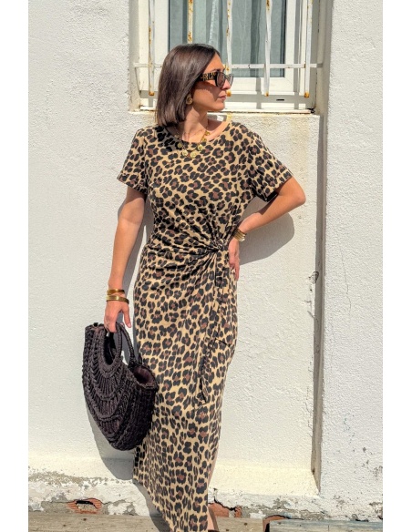 DAMENKLEIDER MIT SARL PINKA HABIT ET ME LEOPAR-PRINT