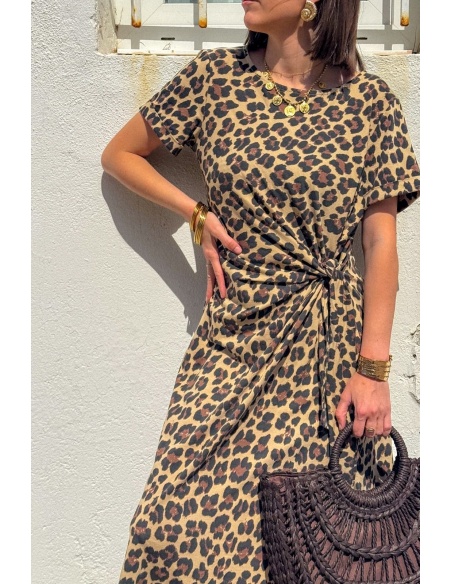 DAMENKLEIDER MIT SARL PINKA HABIT ET ME LEOPAR-PRINT