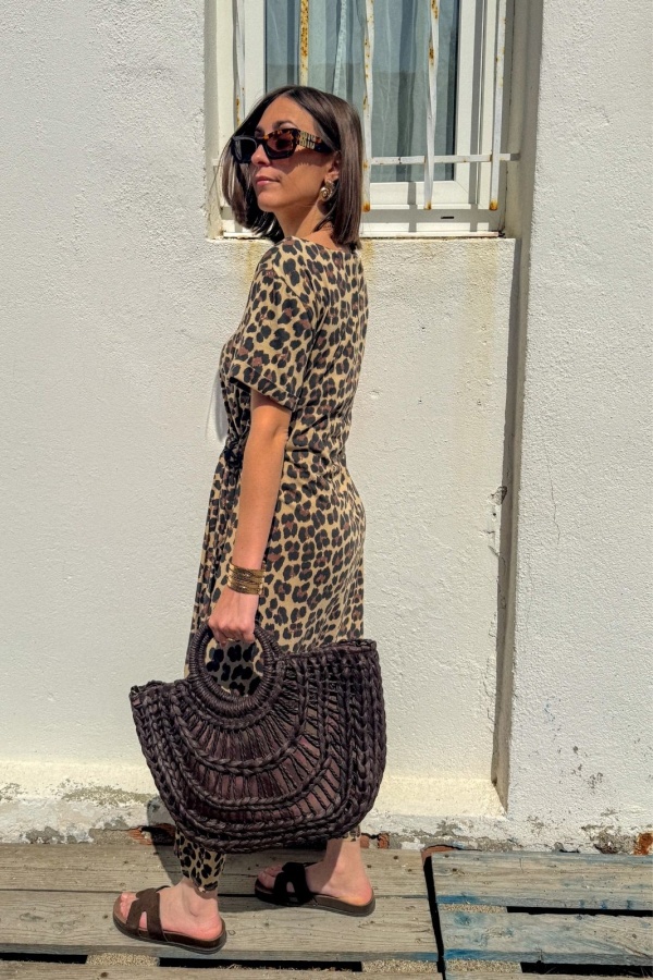 SARL PINKA HABIT ET ME VESTIDOS DE MUJER ESTAMPADO LEOPAR 2