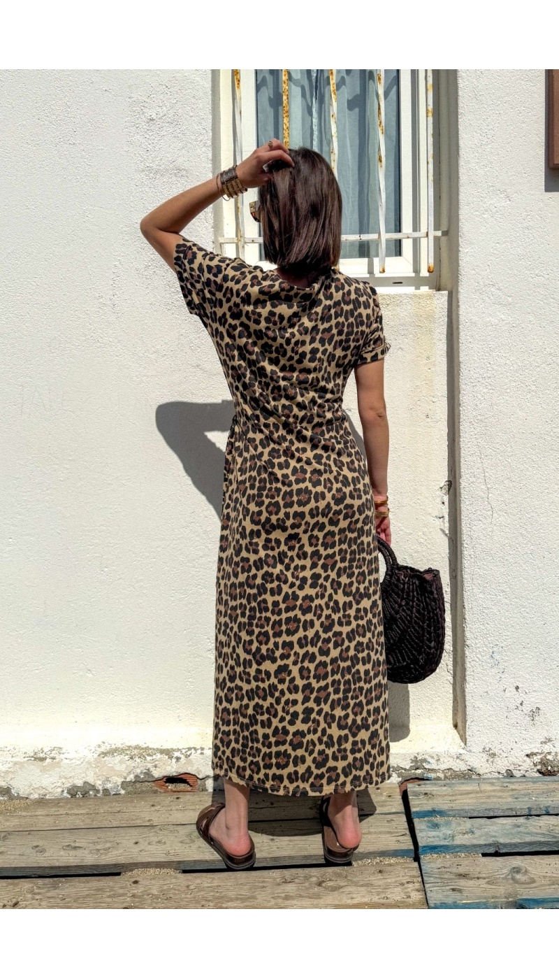 SARL PINKA HABIT ET ME LEOPAR PRINT WOMEN’S DRESSES