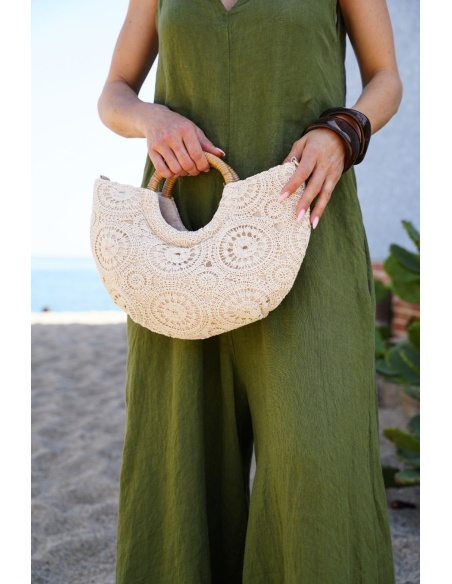 SAC FEMME MACRAM ECRU