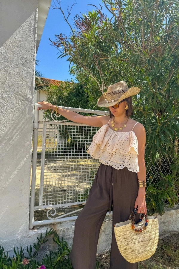 Haut Brodé Crème LISIA 2