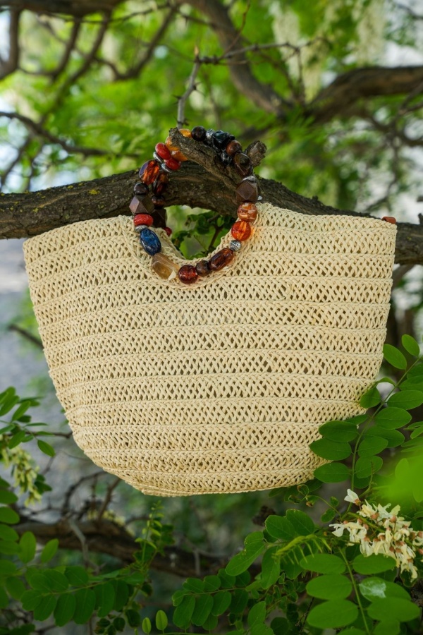 SAC FEMME PERLE ECRU